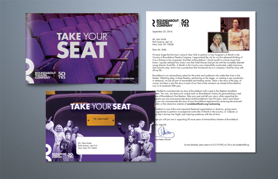 roundabout-spread1 Take Your Seat Promotion: 7500 piece 16 page self cover personalized match mailing. Personalized letter prints 4/0 on 60# Cougar Smooth Text. 6 x 9 Open end outer envelope prints 4/1 on 70# matching text. Printing and conversion. Personalized in two positions to match letter enclosure.