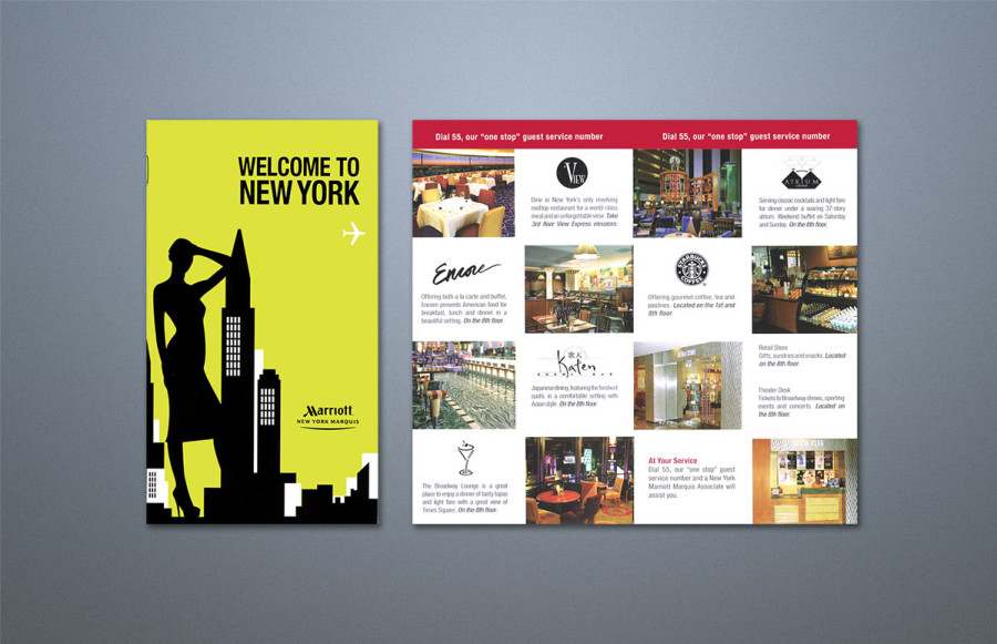 Bloomingdale's-Marriott Key Holder: 100,000 4 page cover with die-cut pasted pocket and 4 page insert. Cover and insert print 3/5 on 100# gloss cover and text.