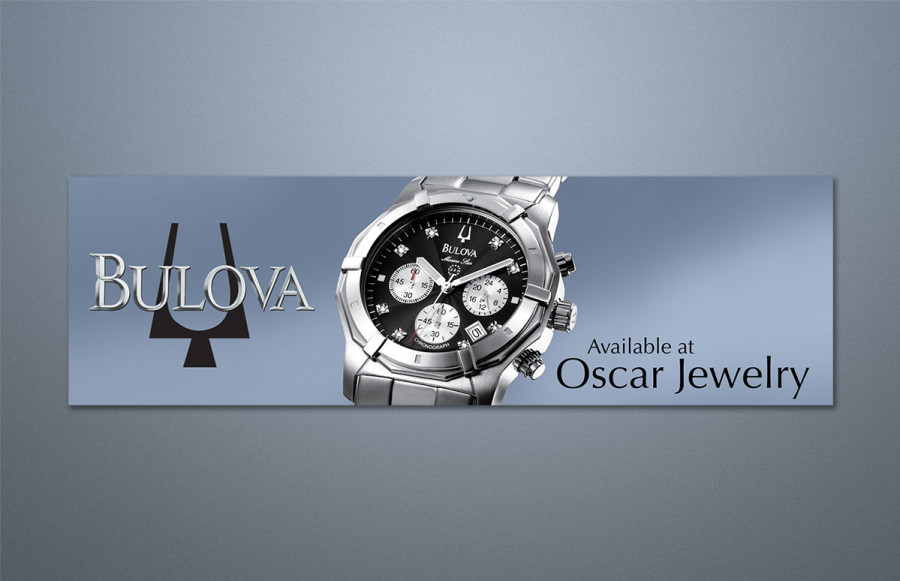 Bulova Billboard: 14 x 48 Digitally produced vinyl billboard.