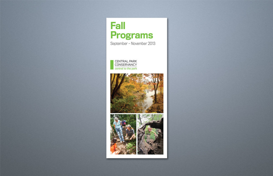 Fall Program Guide: 40 page self-cover booklet. 4” x 9 ¼” upright. Printing 4/4 + AQ 2/sides (5/5). Printing on FSC Certified 70# silk text. Fold, stitch, trim, carton pack.