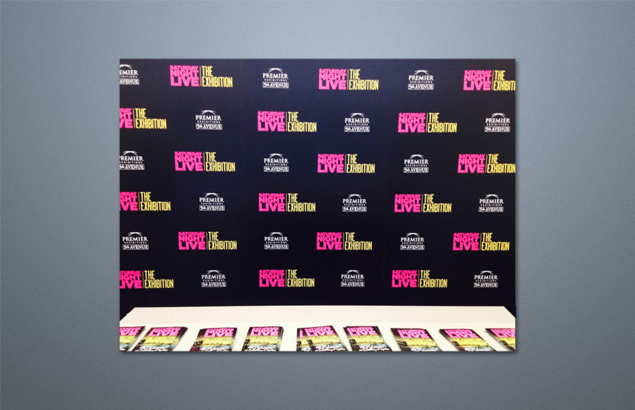 SNL Exhibit: This recently opened display of SNL artifacts, memorabilia, and reproduction of sets was in need of 46 full color images to be immediately printed on black Sintra of varying dimensions.