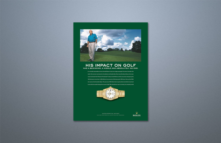 Rolex Co-op Ad: Special co-op ads available as part of the dealer co-op program.